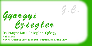 gyorgyi cziegler business card
