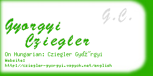 gyorgyi cziegler business card